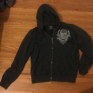 Express Black zippered hoodie